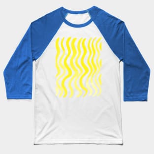 Wavy lines - lemon yellow Baseball T-Shirt